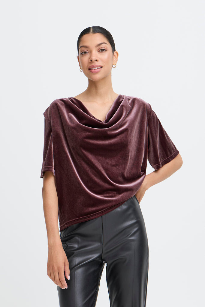 Byoung Perlina Draping Blouse - Fudge