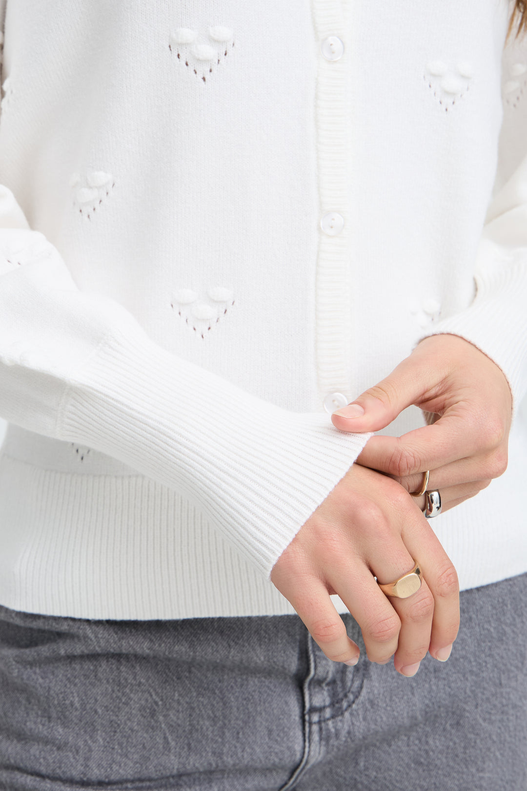 B.Young BYMANINA White Cardigan