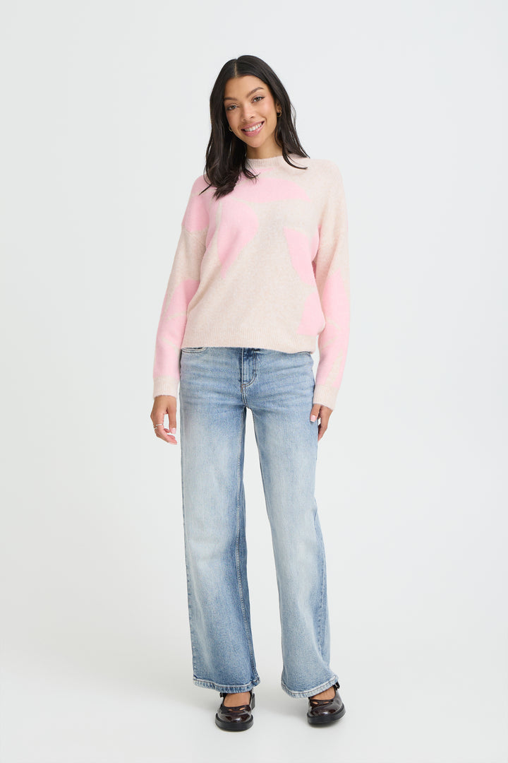 B.Young BYOMEA Flower Jumper Parfait Pink Flower