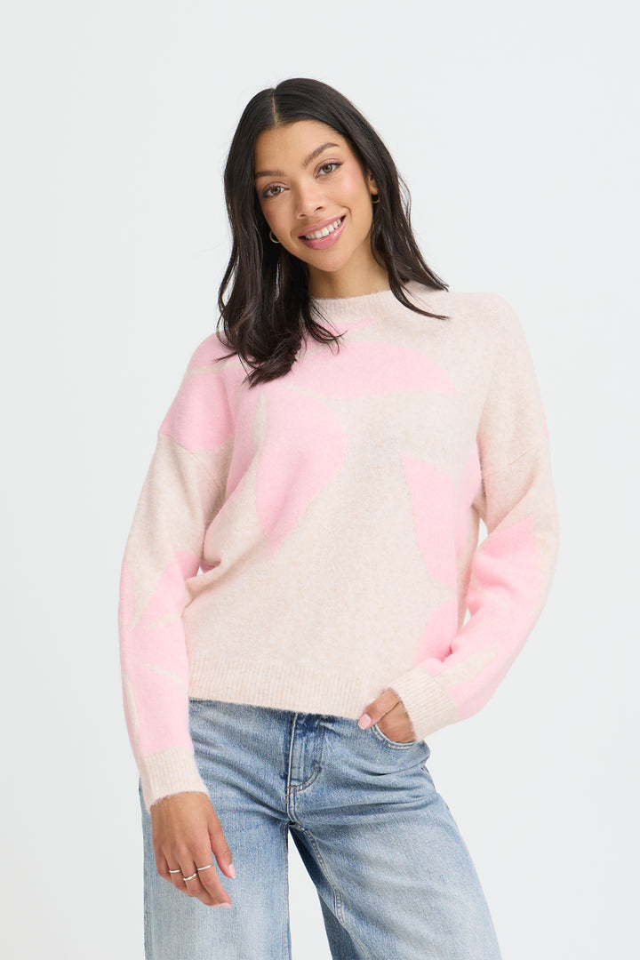 B.Young BYOMEA Flower Jumper Parfait Pink Flower