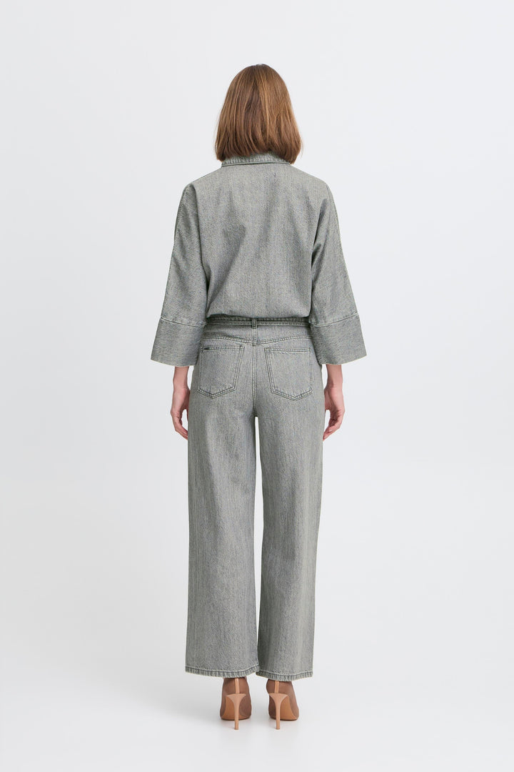 B.Young Kimu Belt Jeans - Mid Grey Denim