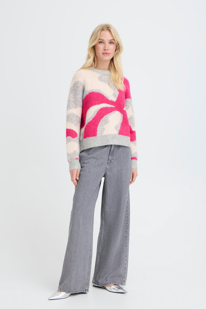 B.Young Omea Abstract Jumper- Pholx Pink