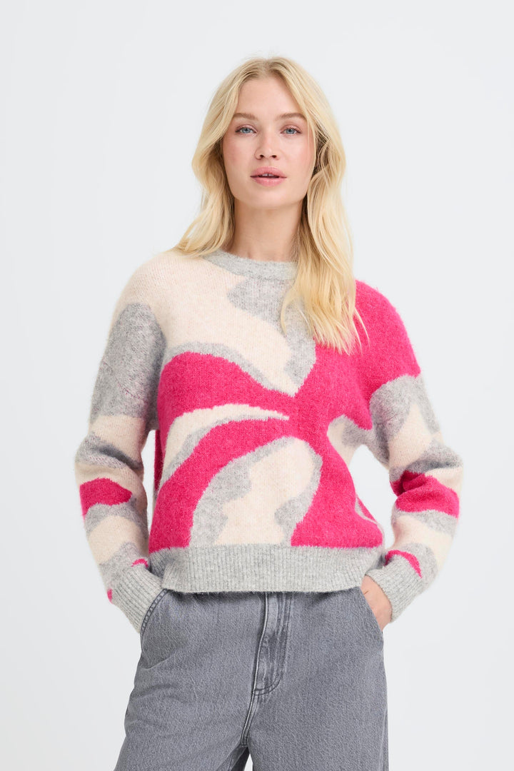 B.Young Omea Abstract Jumper- Pholx Pink