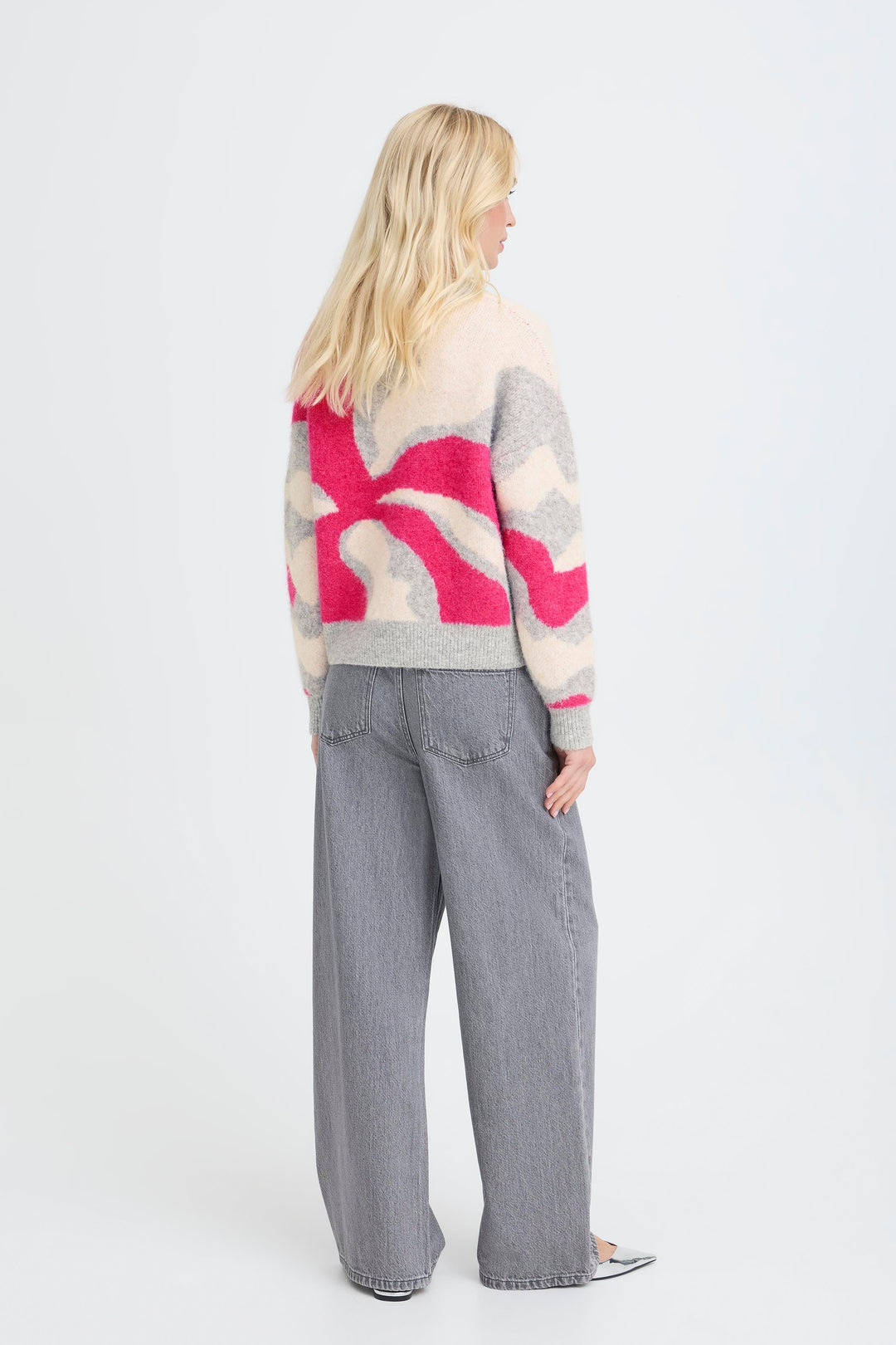 B.Young Omea Abstract Jumper- Pholx Pink