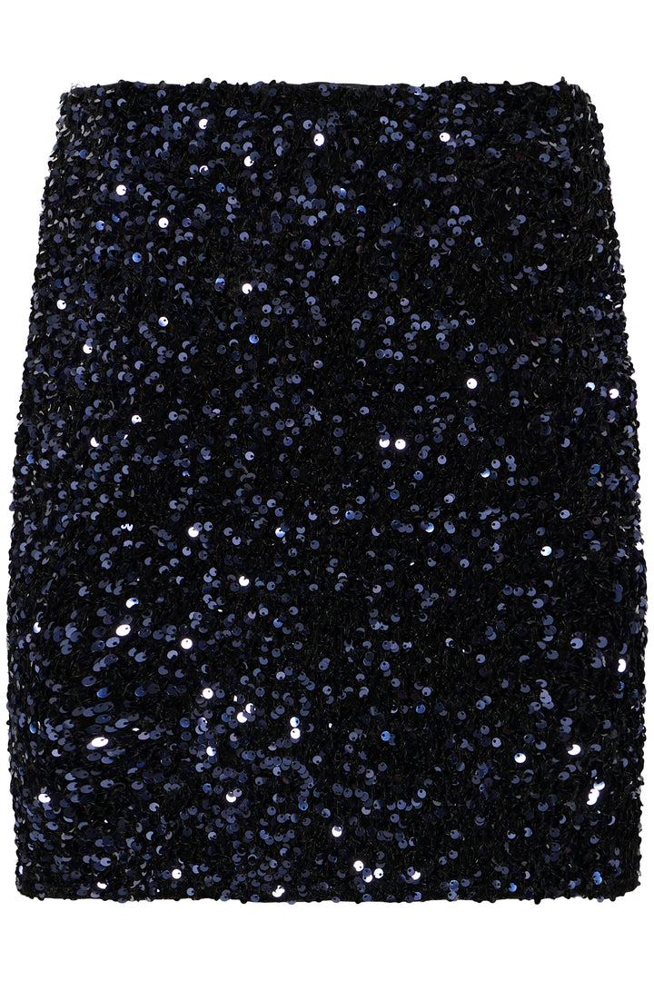 B.Young Palliet Skirt - Evening Blue Sequin Mix