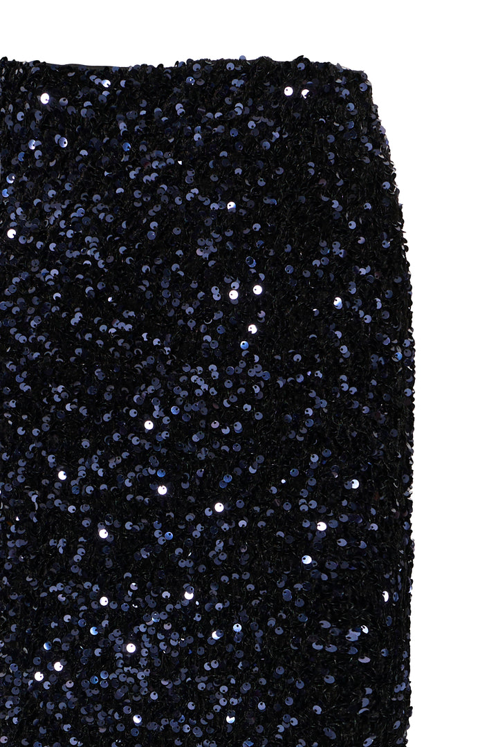 B.Young Palliet Skirt - Evening Blue Sequin Mix