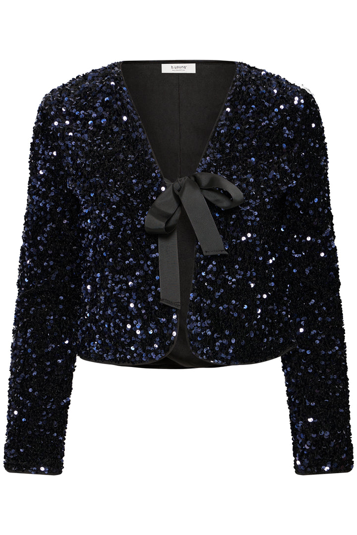 B.Young Paillet V Bow Jacket - Evening Blue