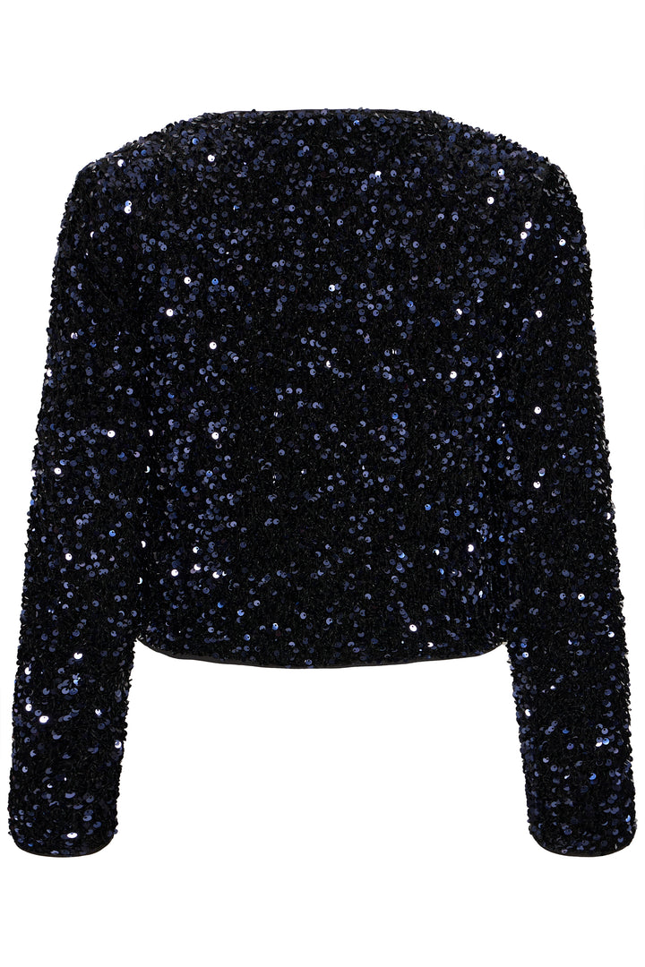 B.Young Paillet V Bow Jacket - Evening Blue