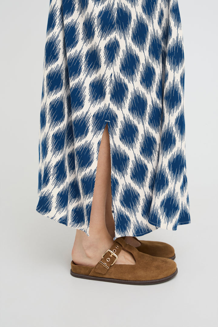 B.Young Mmjoella Slip Dress - Ogee IKat Med Blue