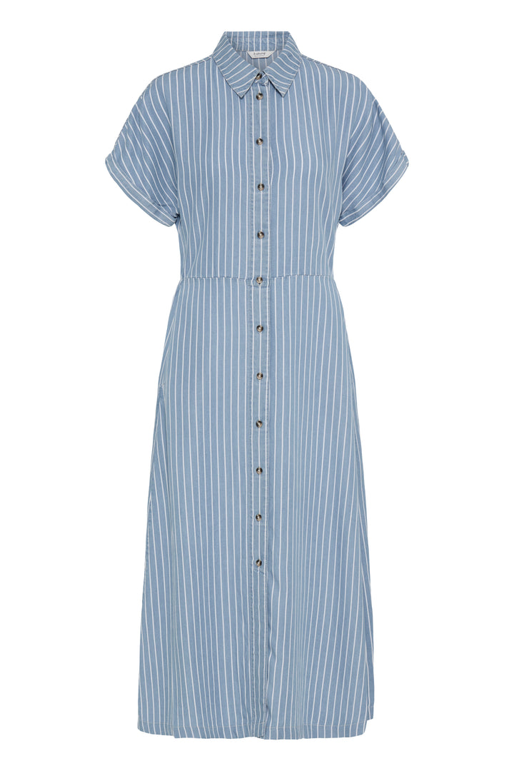 B.Young BYKOSMO Dress - Light blue Denim Stripe