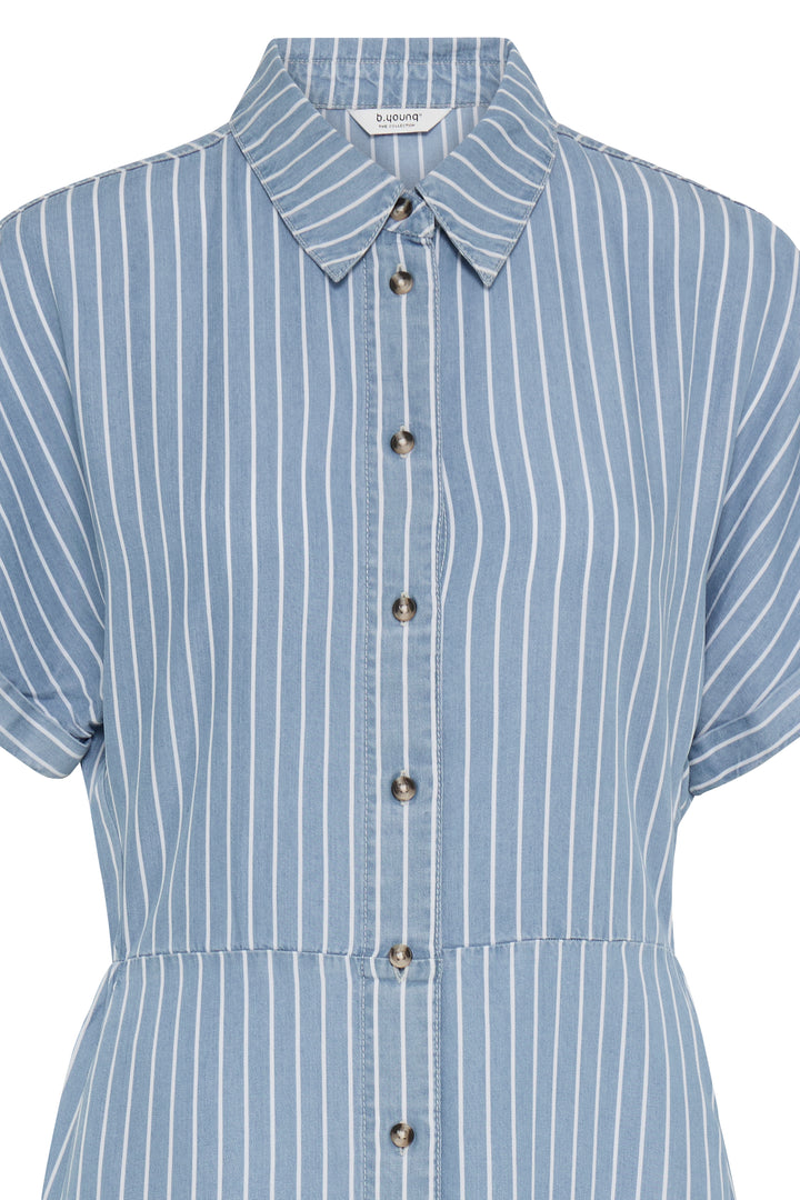 B.Young BYKOSMO Dress - Light blue Denim Stripe