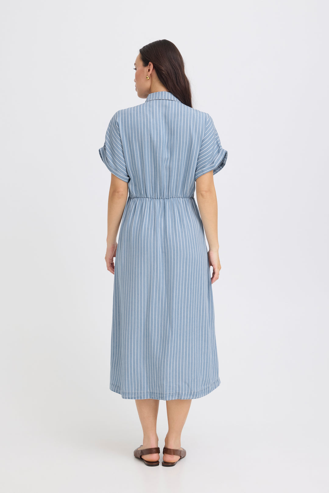 B.Young BYKOSMO Dress - Light blue Denim Stripe