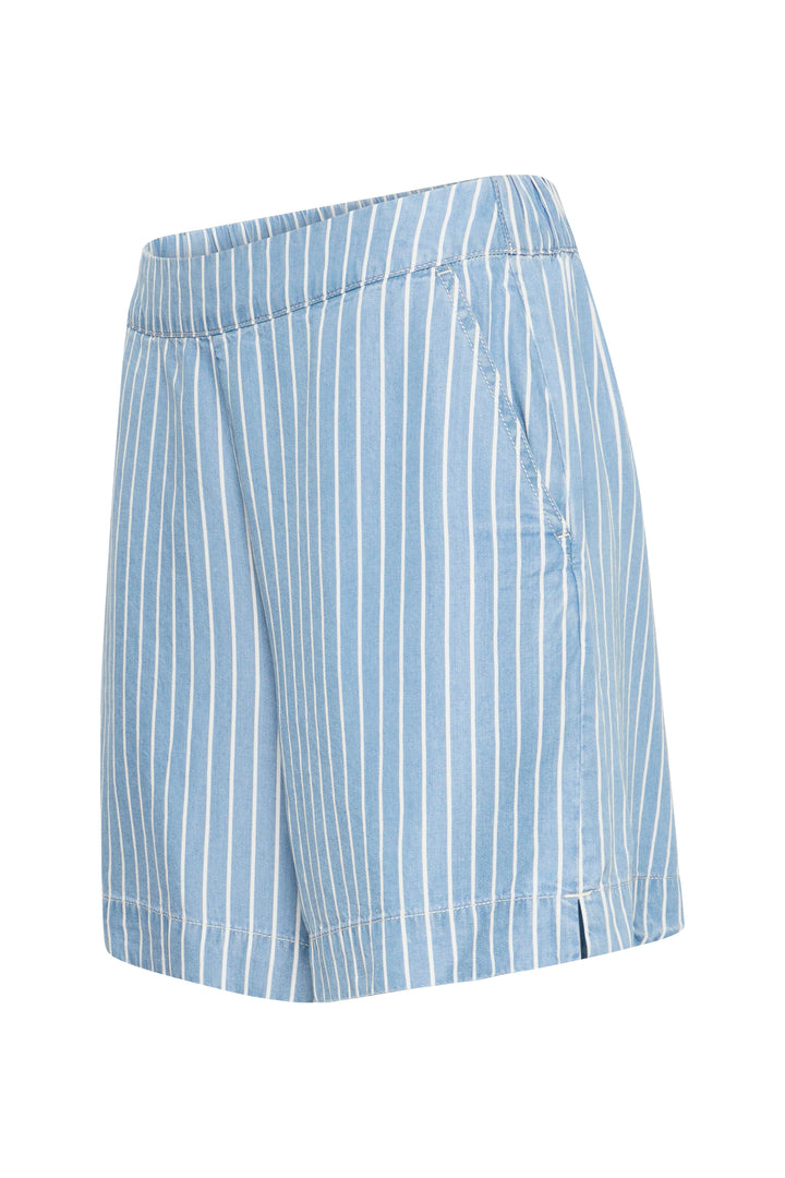 B.Young BYKOSMO Shorts 2- Light Blue Denim Stripe