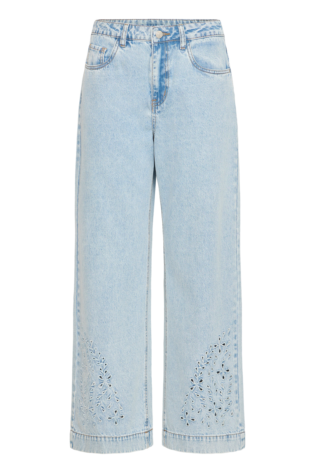 B.Young Kielo Embroided Jeans- Light Blue Denim