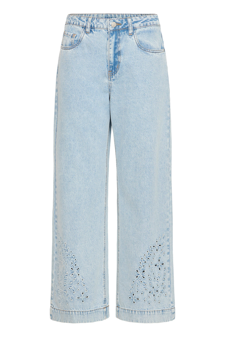 B.Young Kielo Embroided Jeans- Light Blue Denim