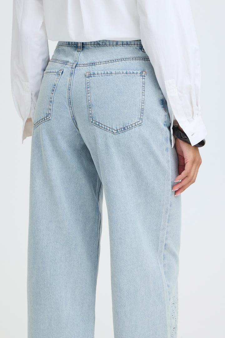 B.Young Kielo Embroided Jeans- Light Blue Denim