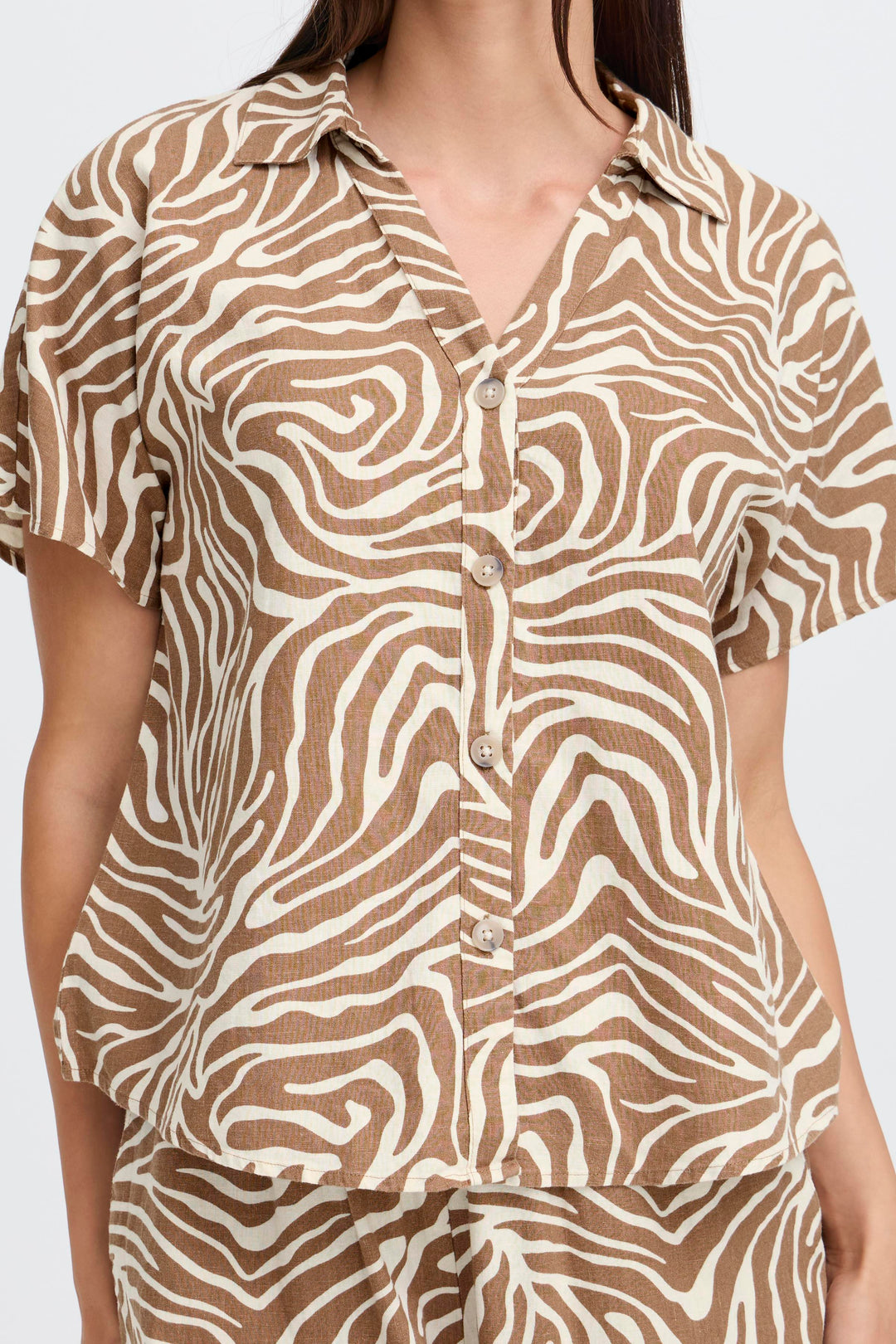 B.Young BYFALAKKA Shirt – Woodsmoke Animal
