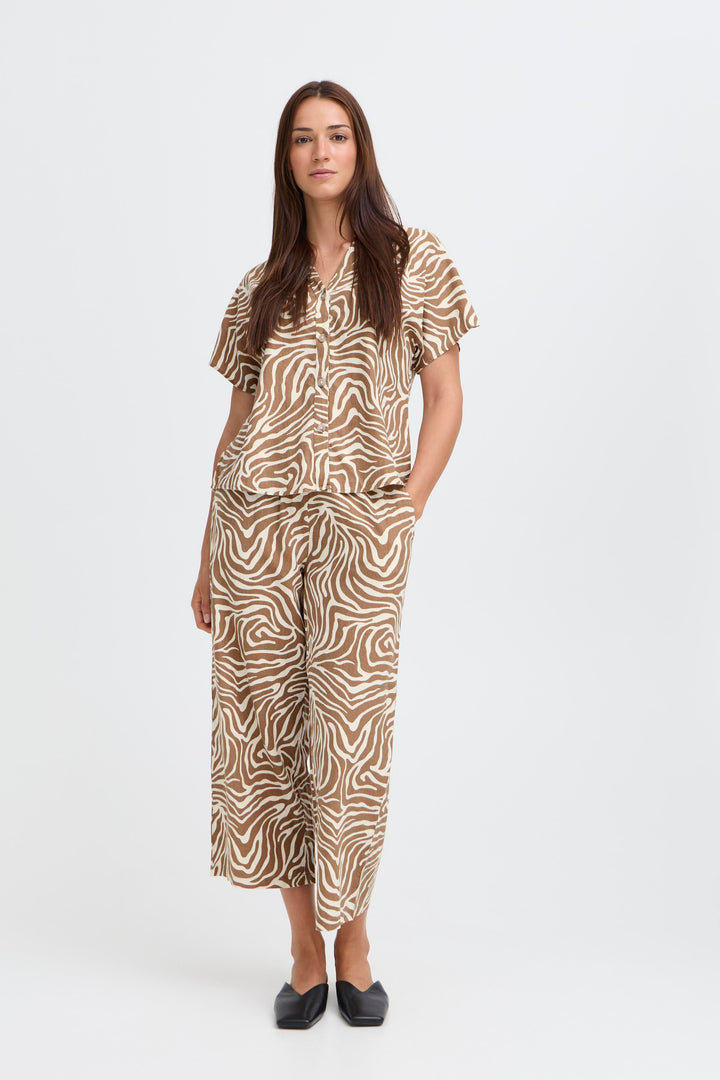 B.Young BYFALAKKA Shirt – Woodsmoke Animal