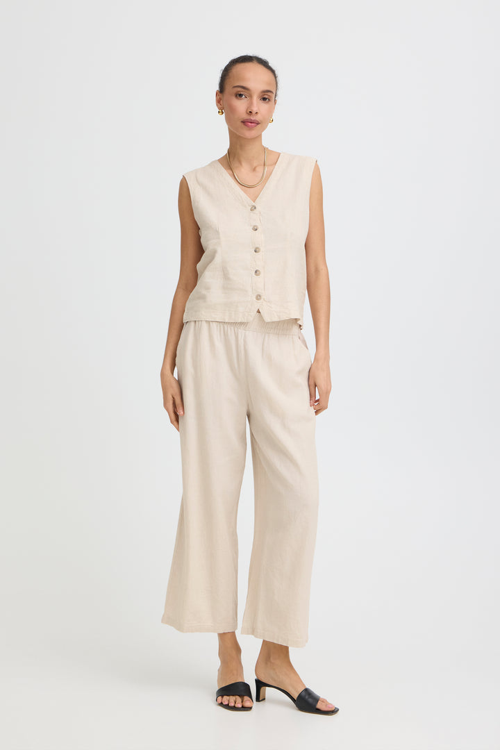 B.Young BYFALAKKA Waistcoat – Rainy Day Melange