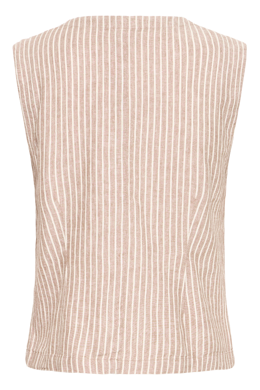 B.Young BYFALAKKA Waistcoat – Woodsmoke Stripe