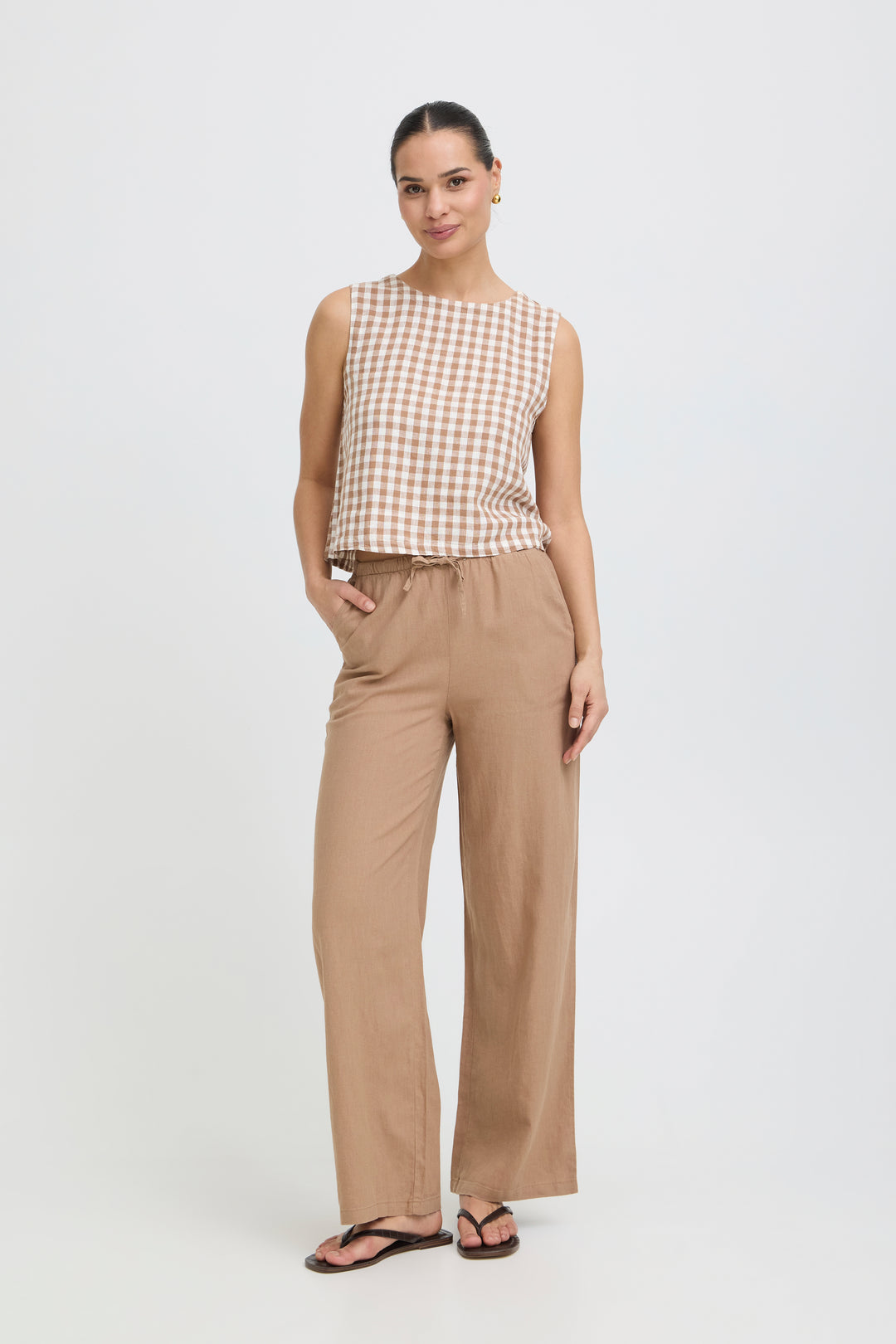 B.Young BYFALAKKA Blouse – Woodsmoke Check
