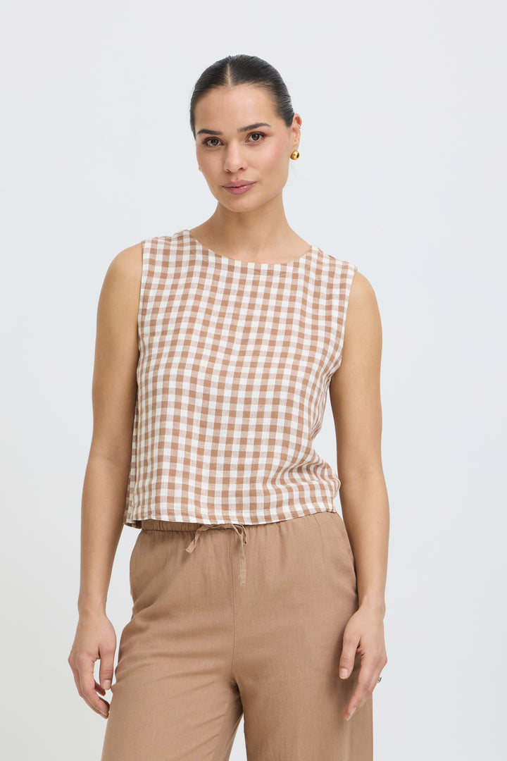 B.Young BYFALAKKA Blouse – Woodsmoke Check