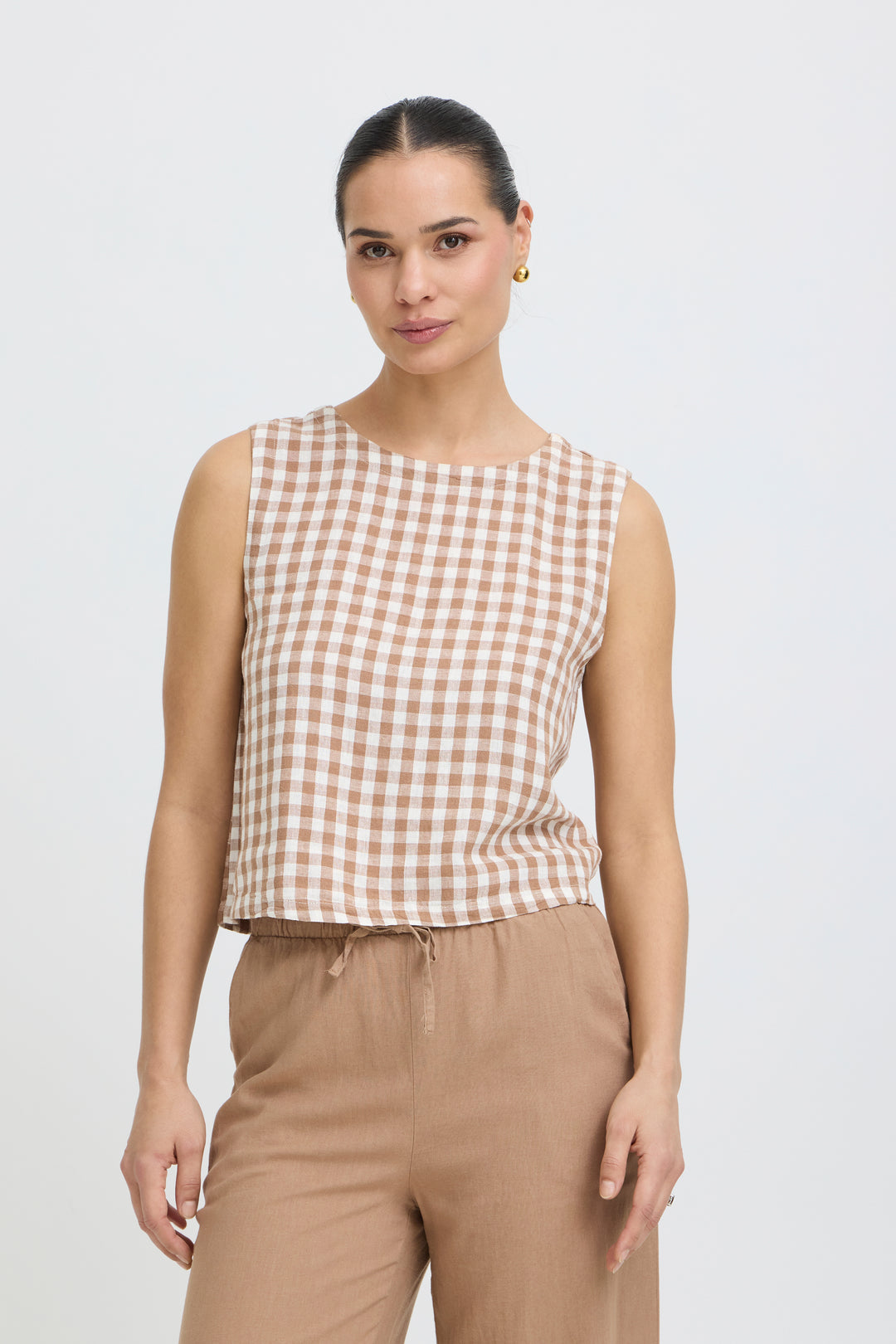 B.Young BYFALAKKA Blouse – Woodsmoke Check