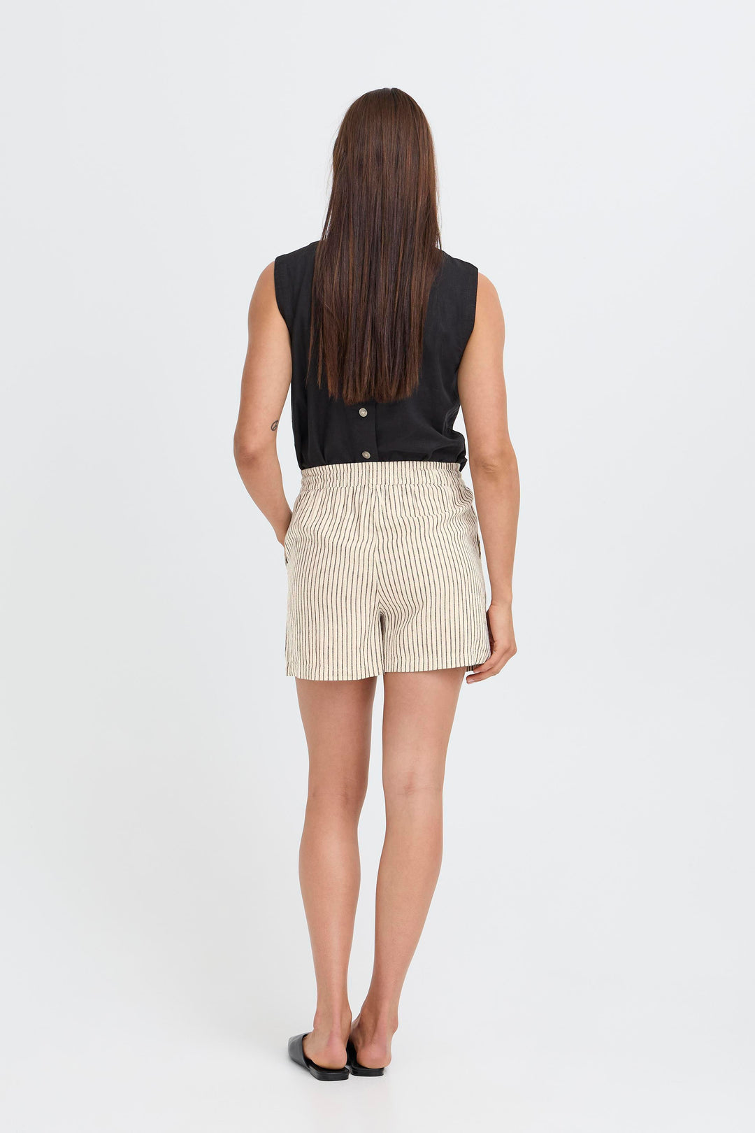 B.Young BYFALAKKA Shorts – Rainy Day Stripe