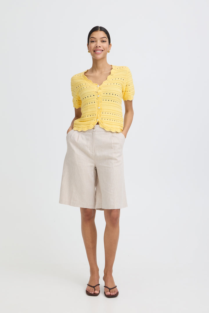 B.Young Naski Short Sleeve Knit- Flan
