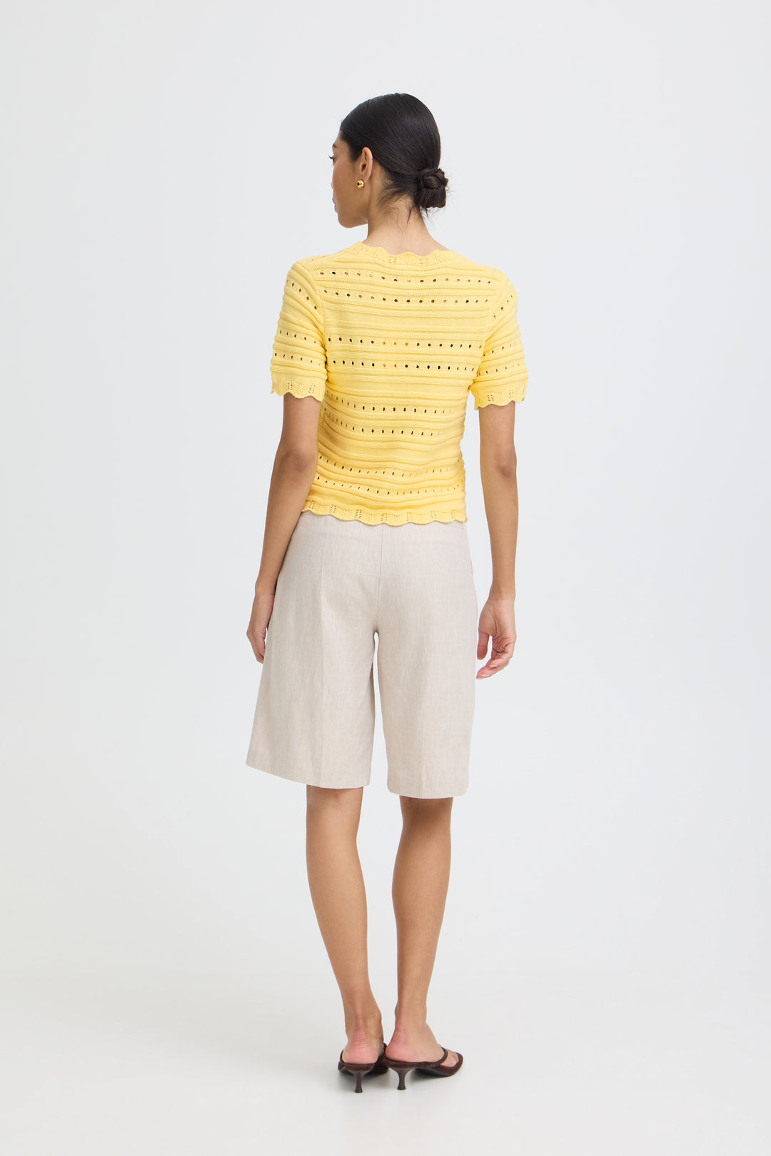 B.Young Naski Short Sleeve Knit- Flan