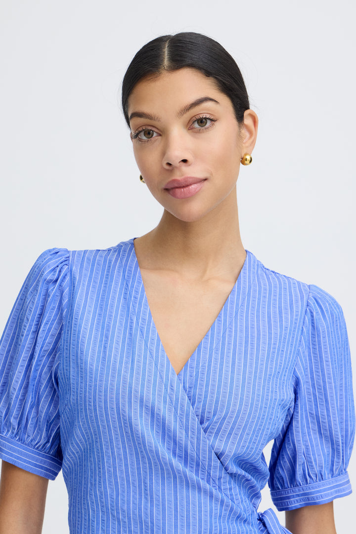 B.Young Jaiden Dress- Nebulus Blue Stripe