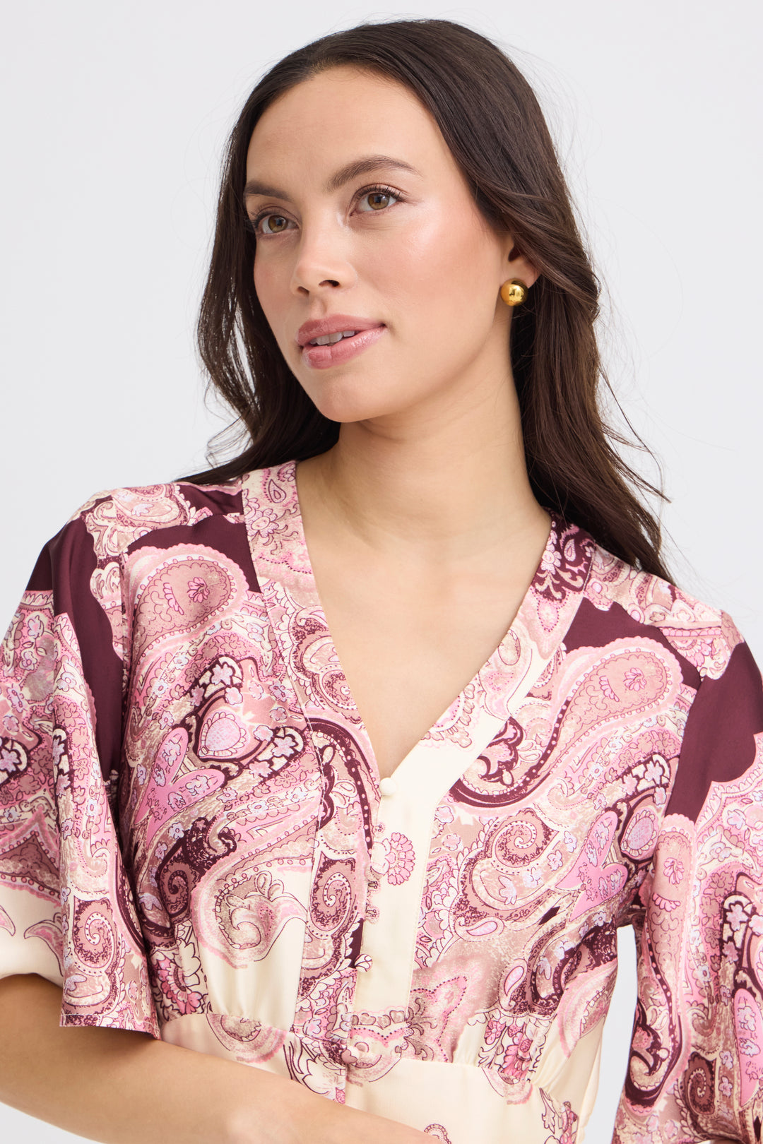 B.Young Jannike Dress- Birch Paisley