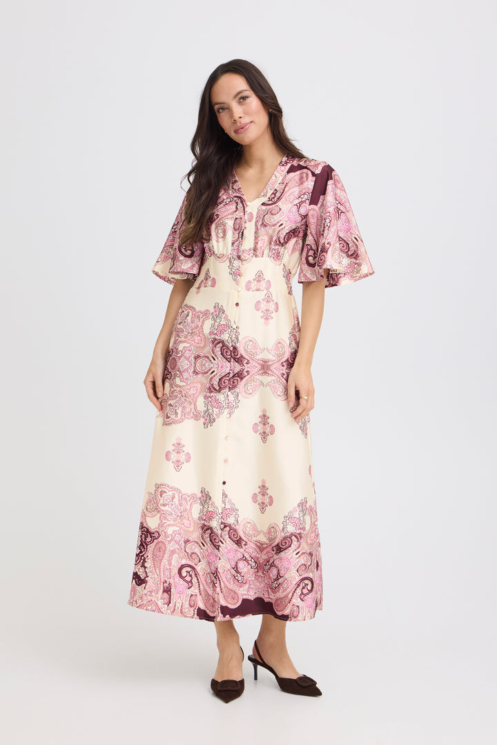 B.Young Jannike Dress- Birch Paisley