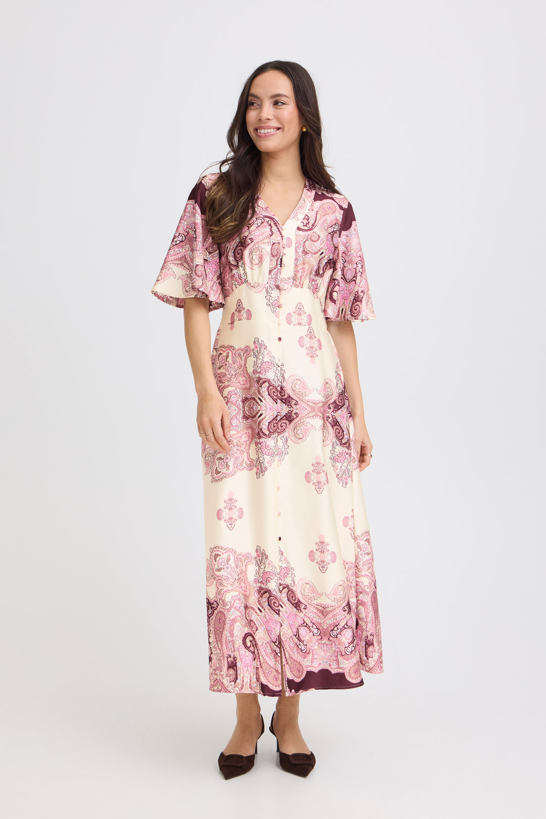 B.Young Jannike Dress- Birch Paisley