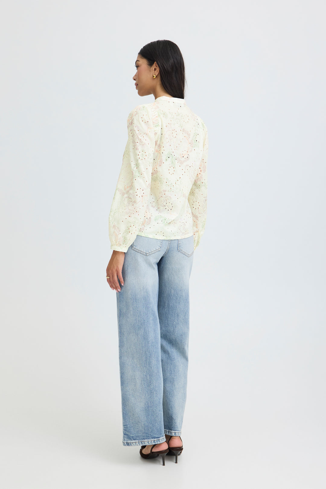 B.Young BYJOA Blouse - Birch Broderie Anglaise