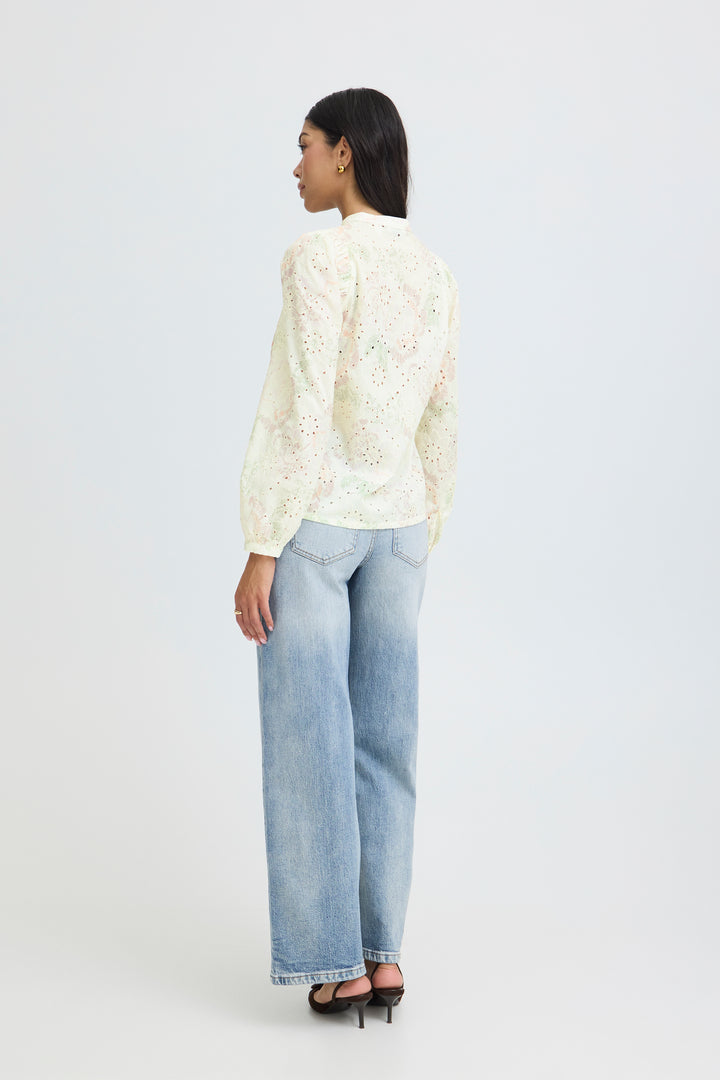 B.Young BYJOA Blouse - Birch Broderie Anglaise