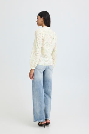 BYoung BYJOA Blouse - Birch Broderie Anglaise