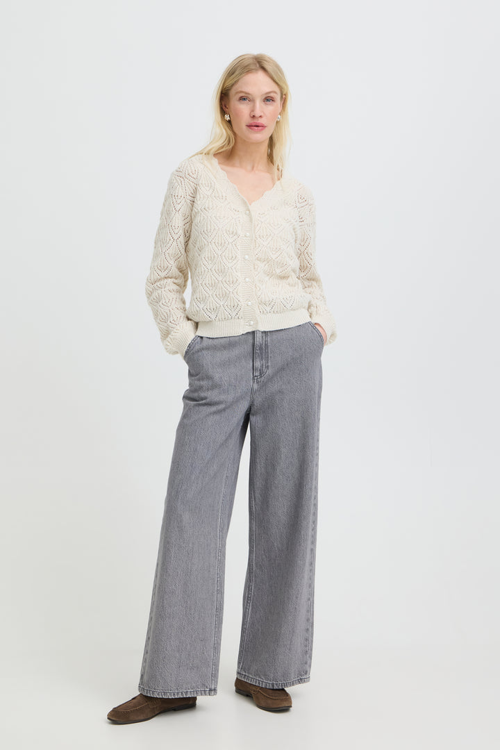 B.Young BYNOPPA Cardigan- Birch Melange