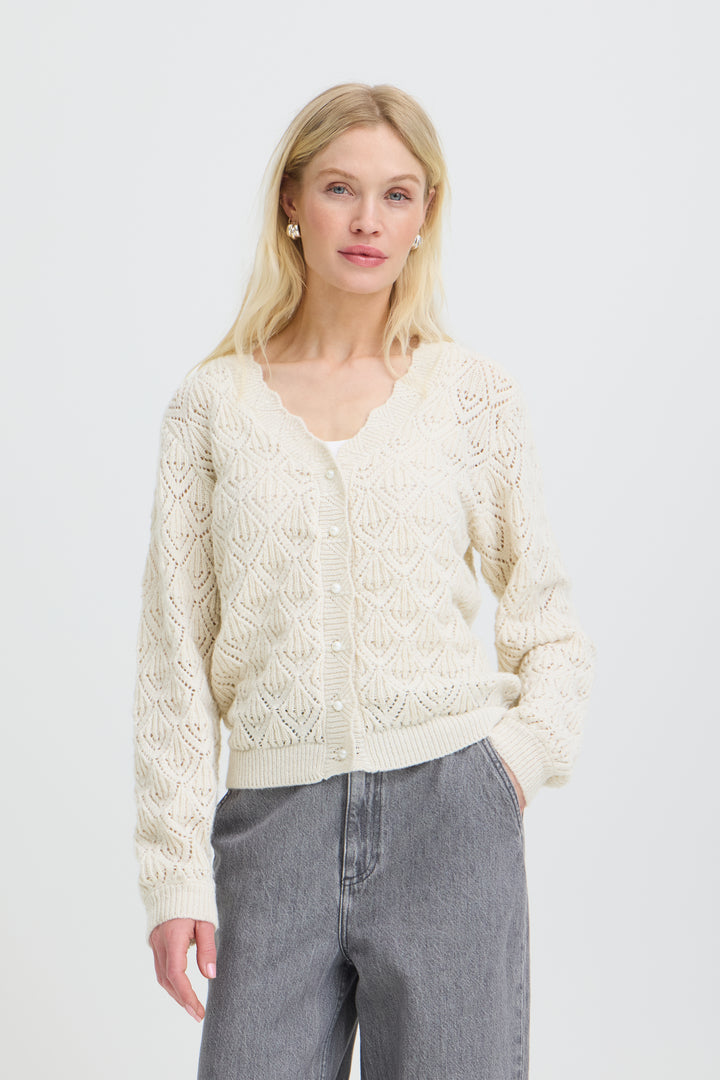B.Young BYNOPPA Cardigan- Birch Melange