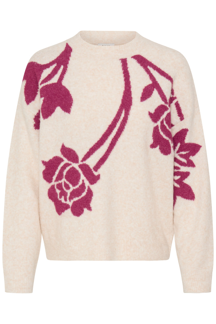 B.Young BYOMEA Pullover - Birch/Pink Rose