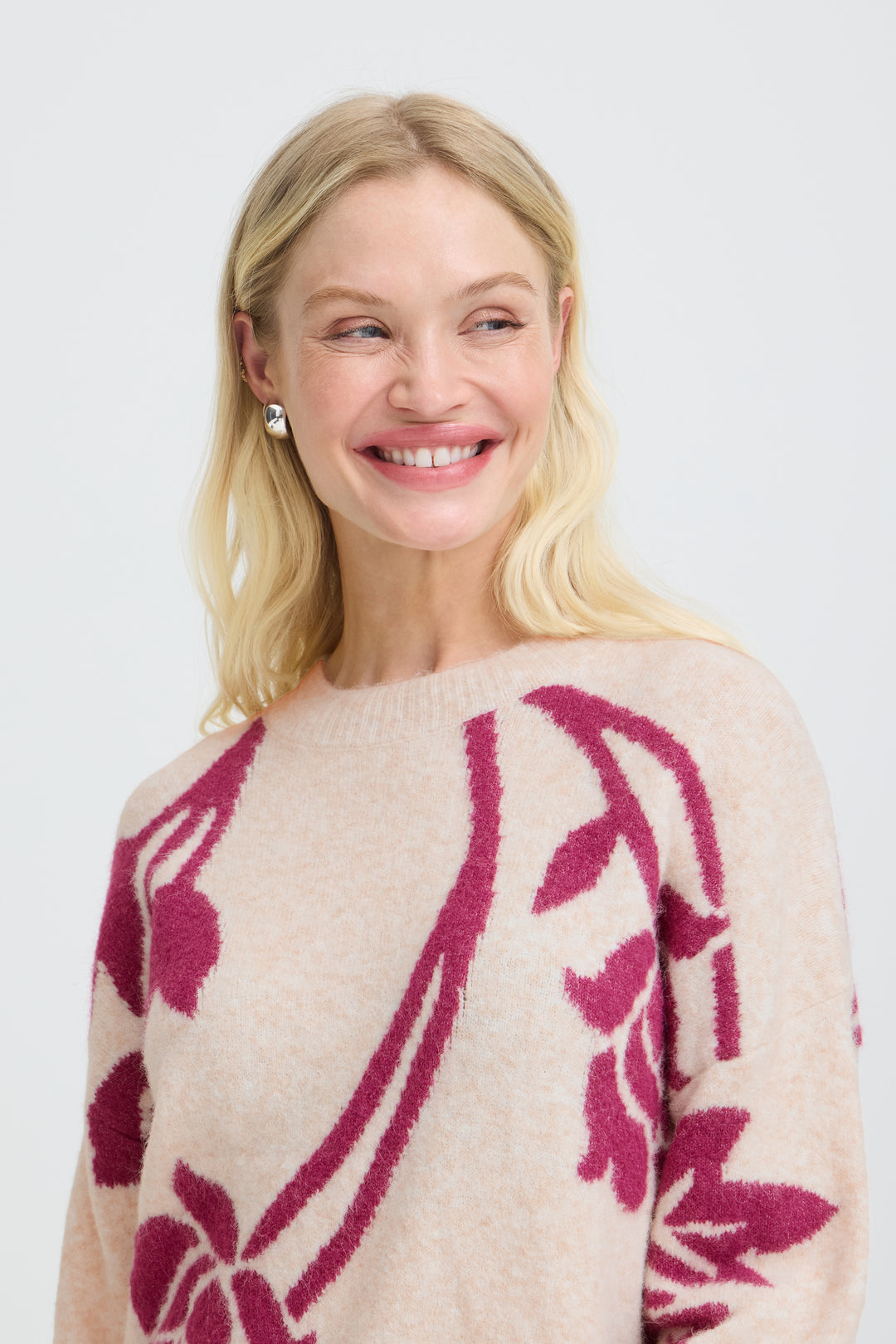 B.Young BYOMEA Pullover - Birch/Pink Rose