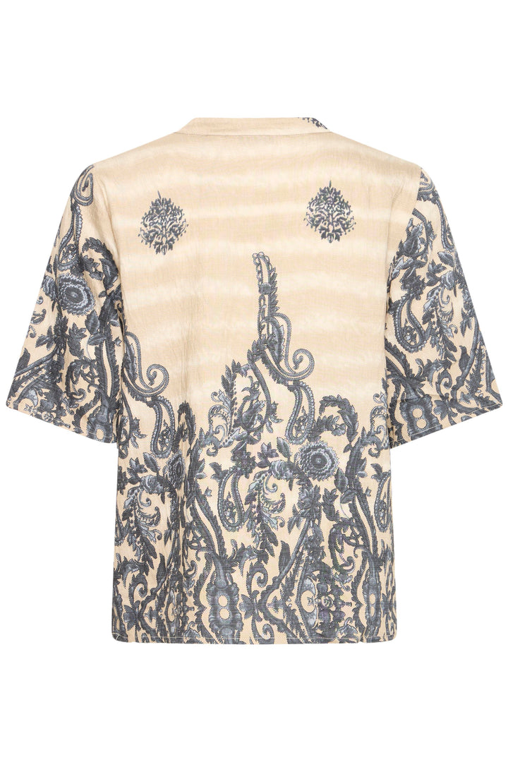 B.Young Ilian Blouse- Blue/Off White