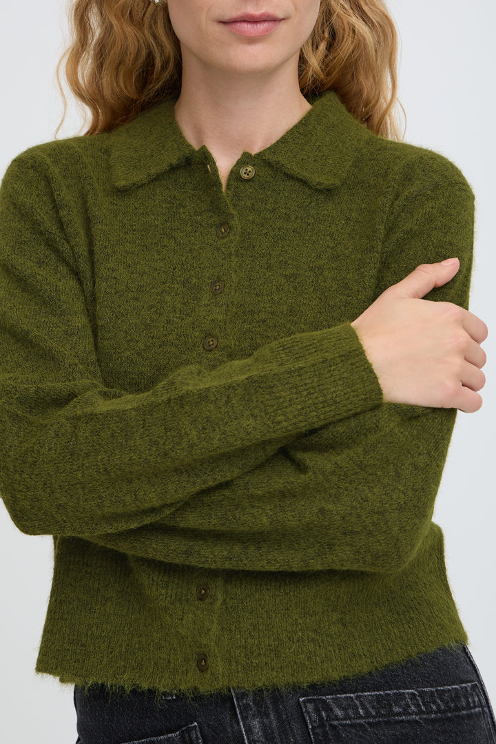 B.Young Byminua Cardigan- Avocado Melange