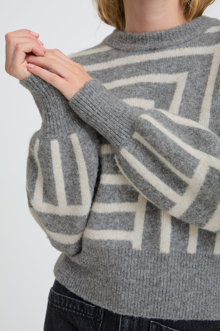 B.Young BYomea Jumper- Dark Grey Melange