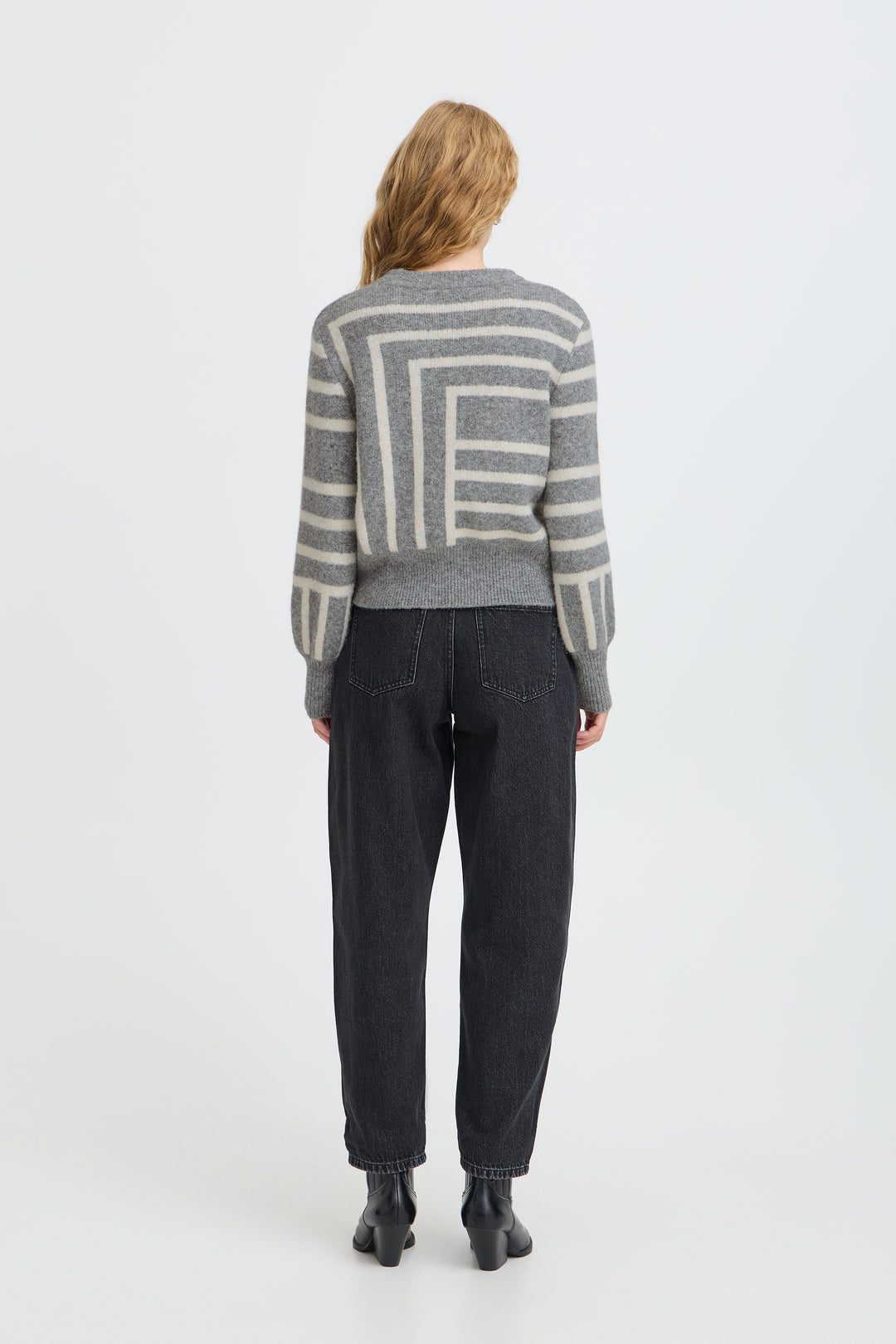 B.Young BYomea Jumper- Dark Grey Melange