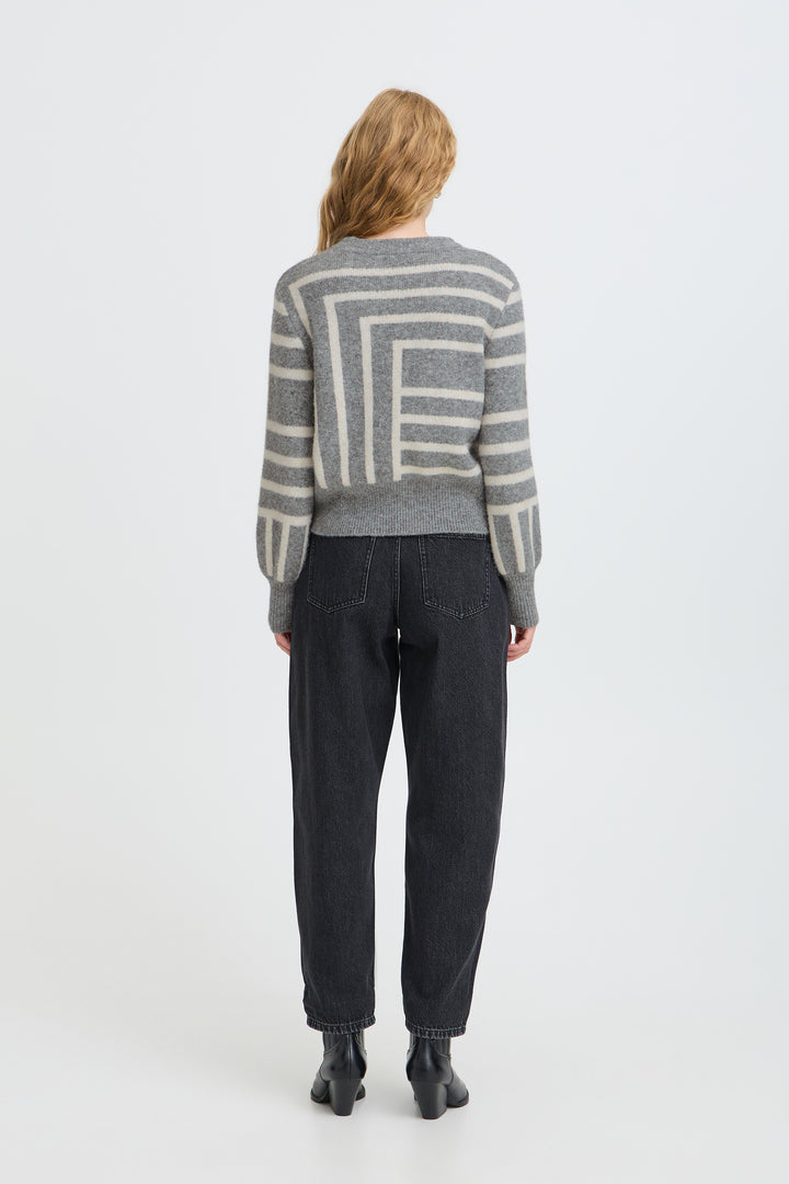 B.Young BYomea Jumper- Dark Grey Melange