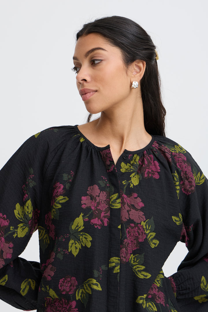 B.Young Byjania Blouse- Fudge Winter Rose