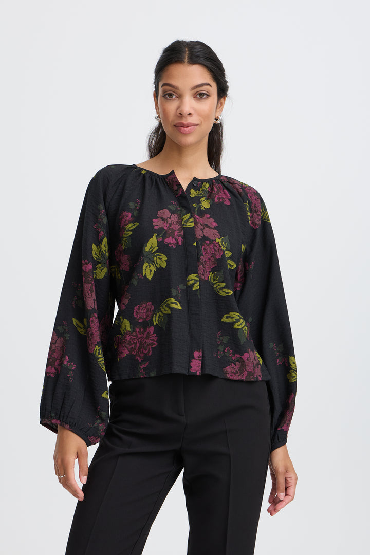B.Young Byjania Blouse- Fudge Winter Rose