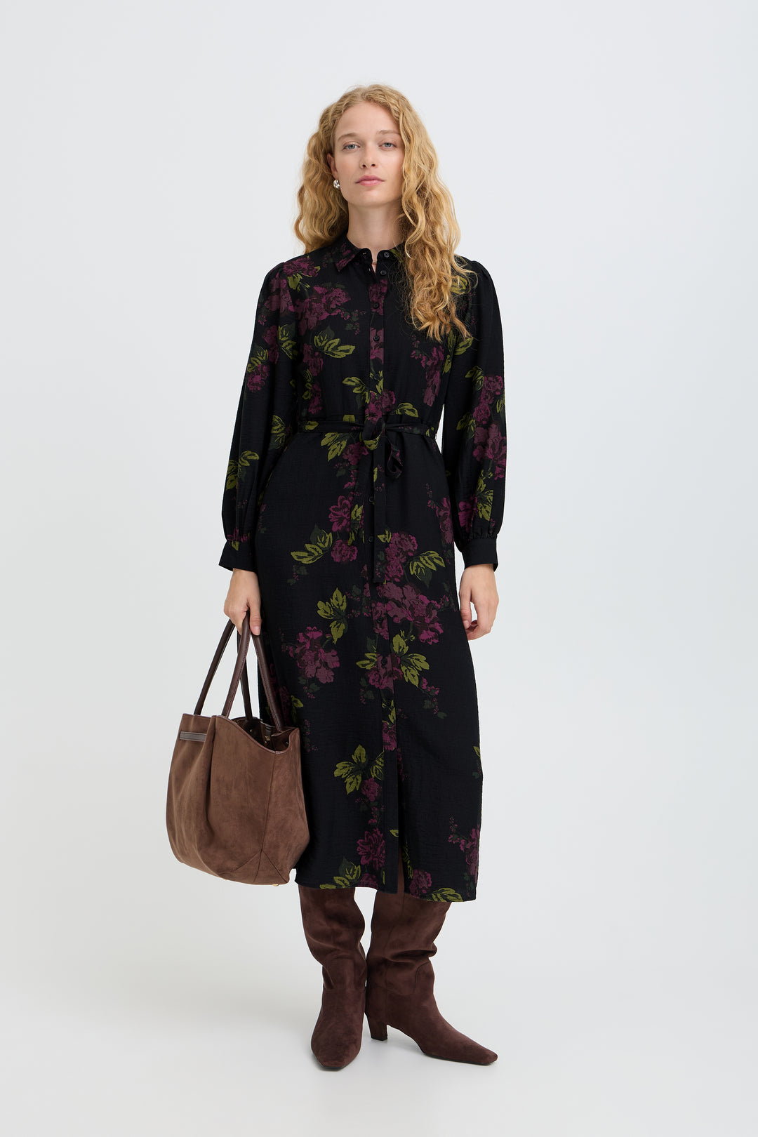 B.Young BYjania Dress- Fudge Winter Rose