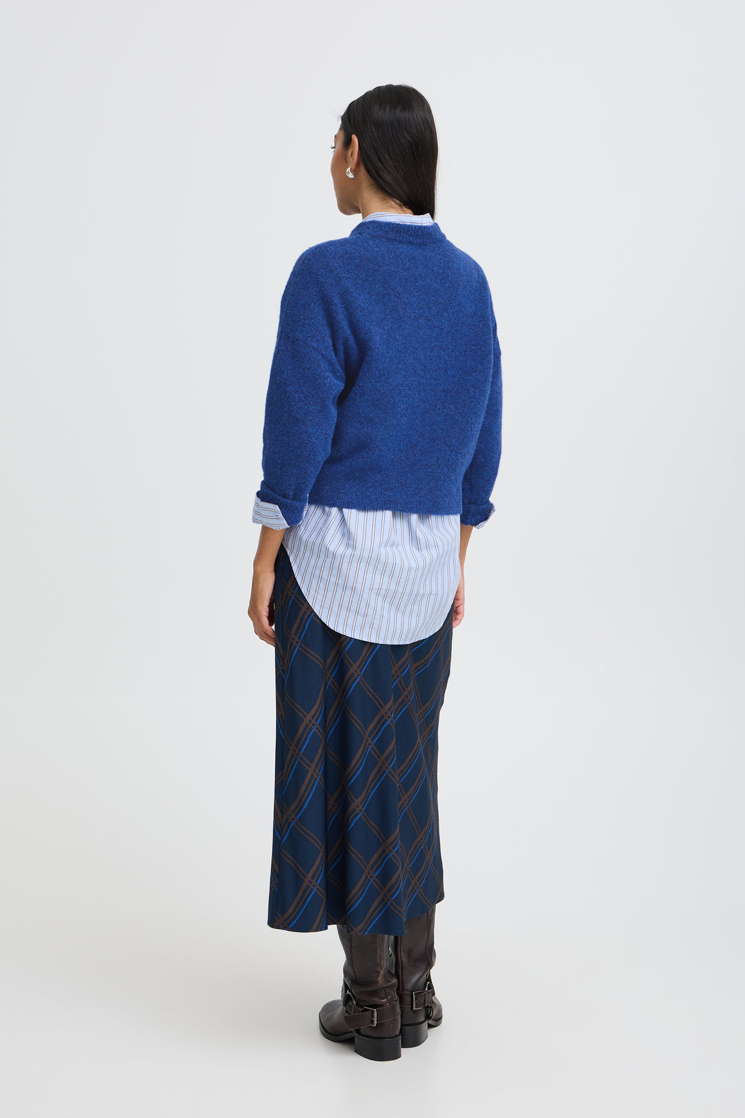 B.Young BYomea Crew Jumper- Blue Depths Melange